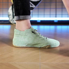Solid Round Toe Walking Shoes Platform Wear Resistance Sneakers