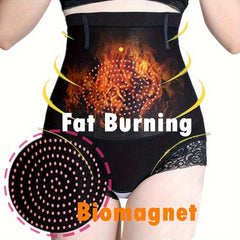 Lady Waist Support Slimming Pants Magnetic Fat Burning High Waist Fitness Shaper