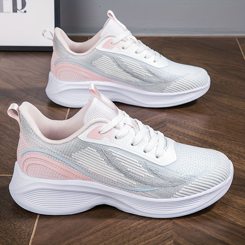 Women's Gradient Mesh Breathable Flying Woven Shoes Lightweight Comfortable