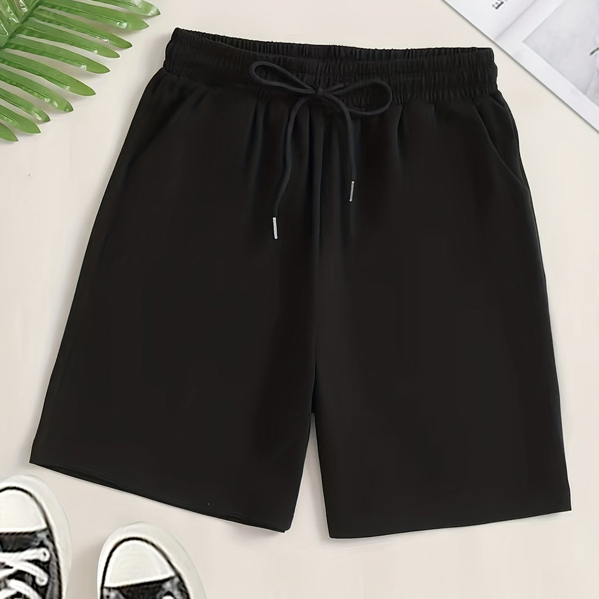  Casual Drawstring Shorts with Pockets
