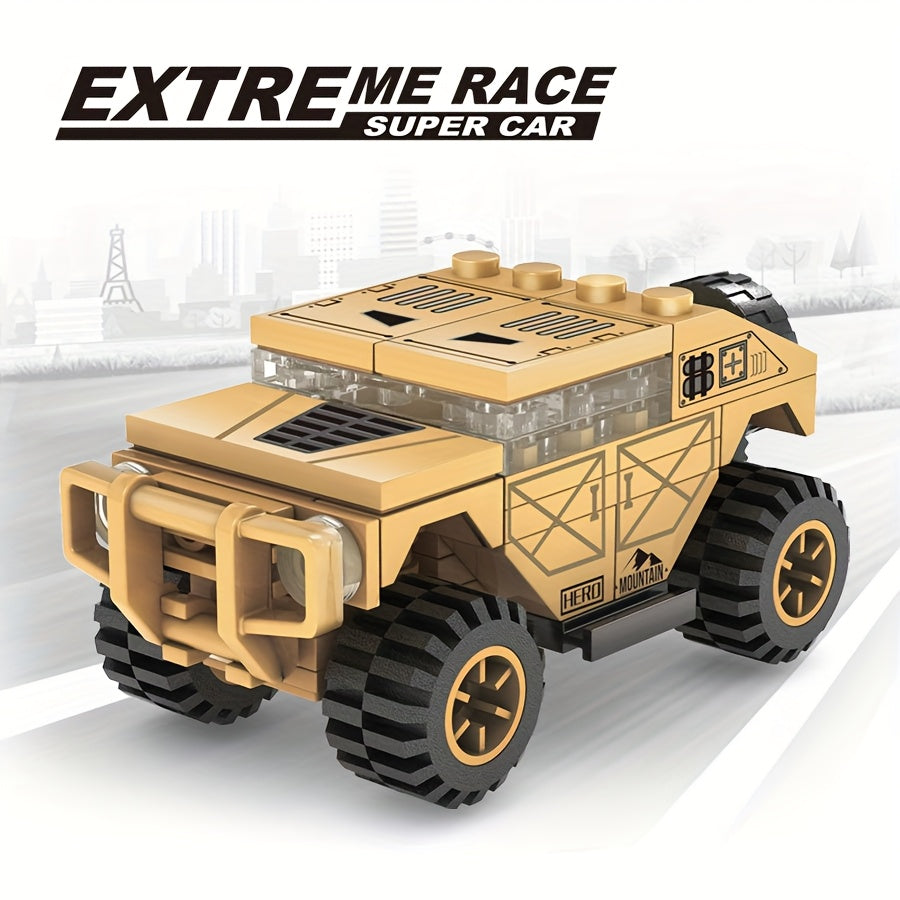 Monster Off Road Vehicle Building Blocks Set - Stacking Skill Training