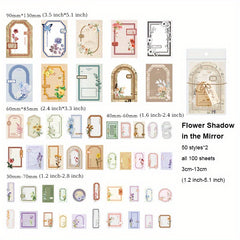 Vintage Flower & Butterfly Patterned Material Sheets