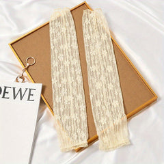 Floral Lace Fingerless Sunscreen Long Gloves Women
