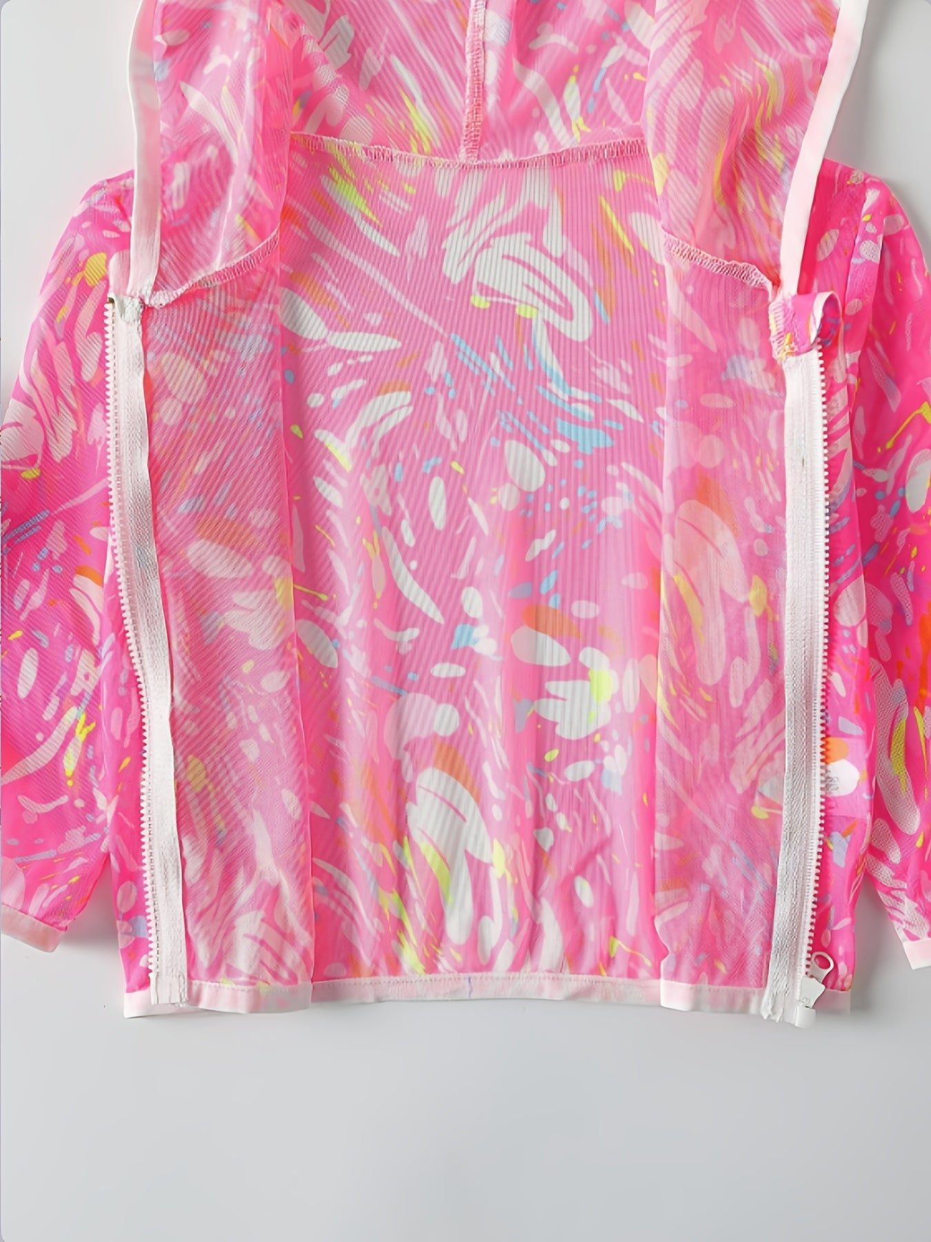 Baby Girls Hooded Sports Coat Mesh Breathable Sun Protection Windbreaker