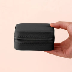 Portable Grid Jewelry Storage Box Necklaces Organizer Case