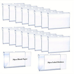 50pcs Plastic Label Clip Basket Labels Holder 50pcs Label Insert Incl