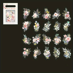 40pcs Vintage Plants & Flowers Stickers for DIY Art Supplies