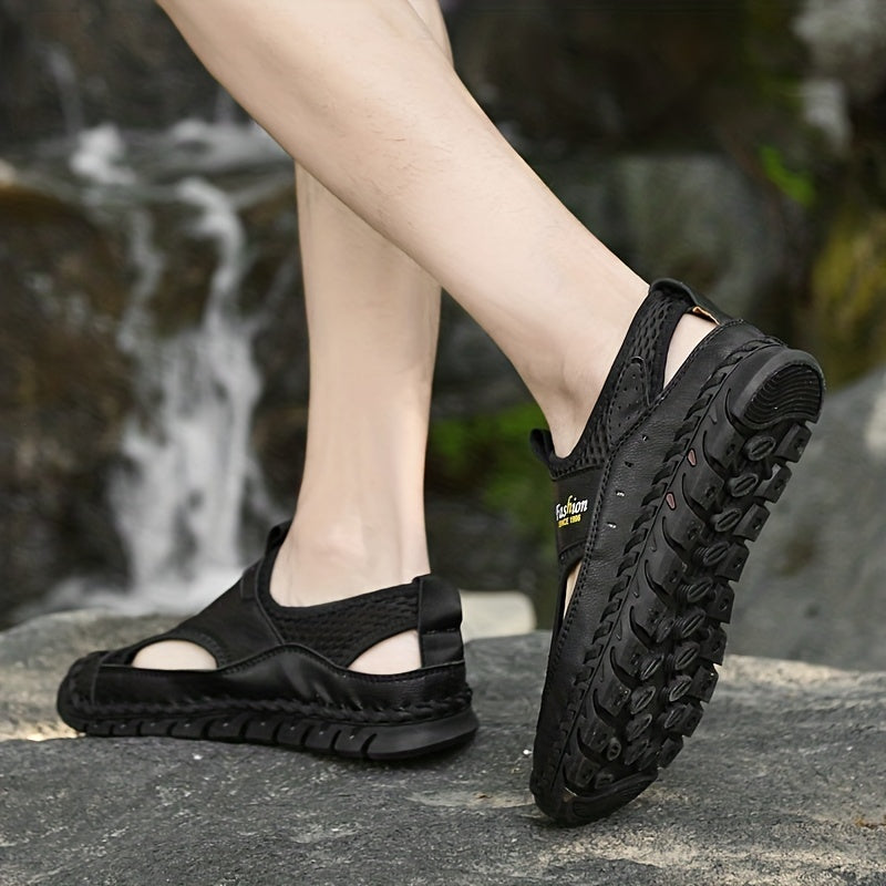 Men's Mesh Hollow Out Sandals Breathable Rubber Sole