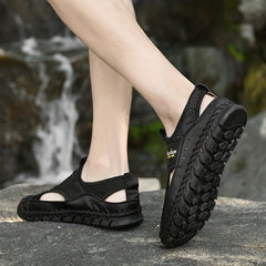 Men's Mesh Hollow Out Sandals Breathable Rubber Sole