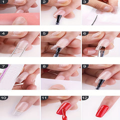 20 Glass Fiber Sheets for Manicure Extensions - Anti Cracking Phototherapy