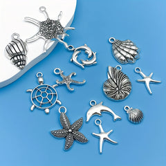 Ocean Animal Charms Pendants Set for DIY Necklace