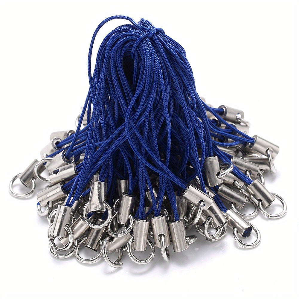 20pcs Polyester Cord Jump Ring Lanyard DIY Keychain Rope Craft Pendant