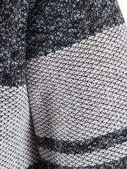 Men's Warm Block Fleece Hooded Jacket Zip Up Cardigan