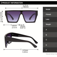 Large Gradient Shield Sunglasses UV400 for Outdoor Travel