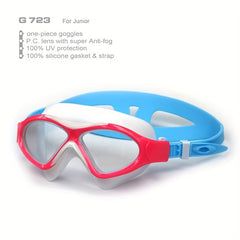 Kids Silicone Diving Goggles UV Protection Anti Fog Leakproof