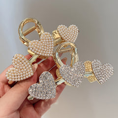Heart Rhinestone Hair Clips Strong Hold Won't Slip