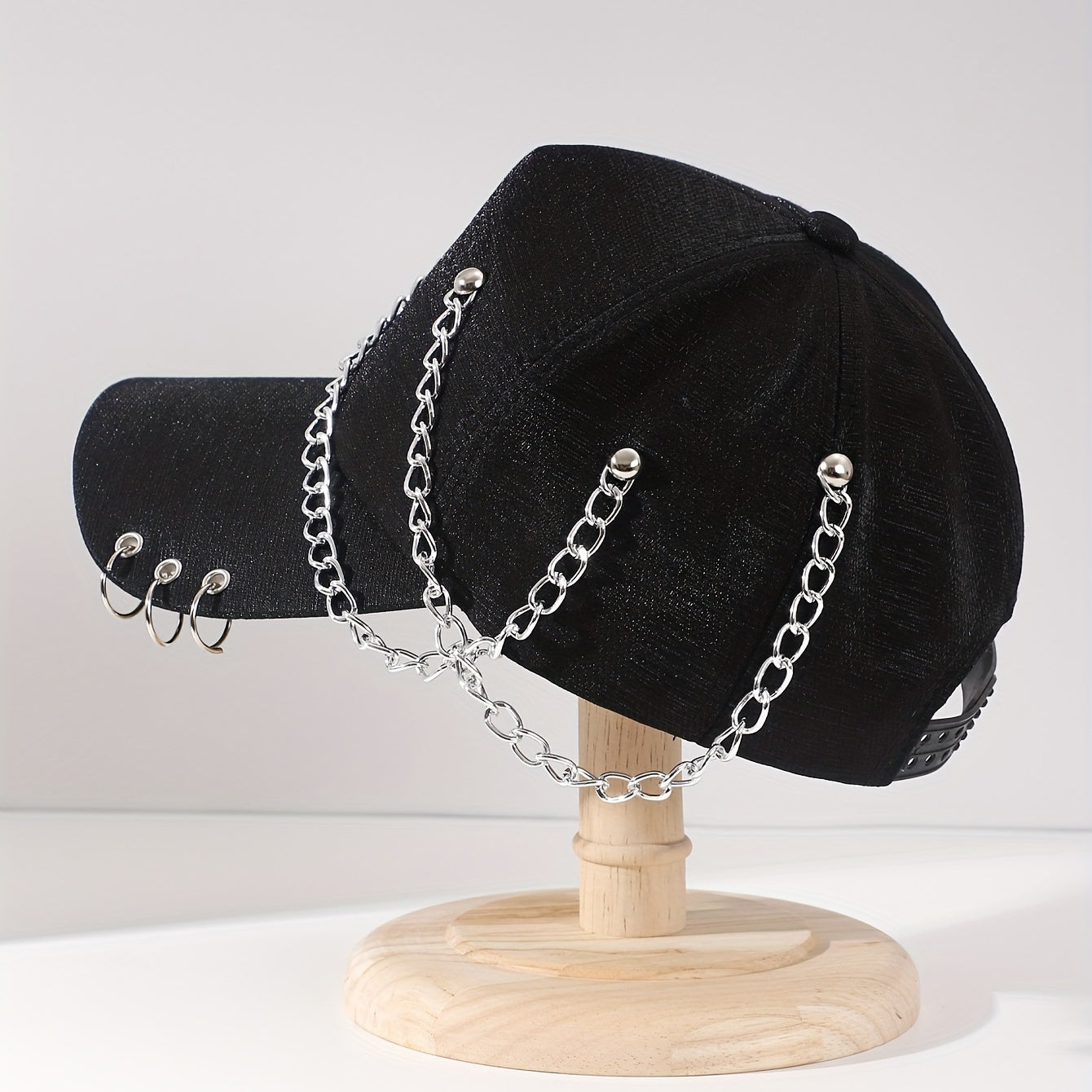 Men's Metal Chain Sun Hat Baseball Cap