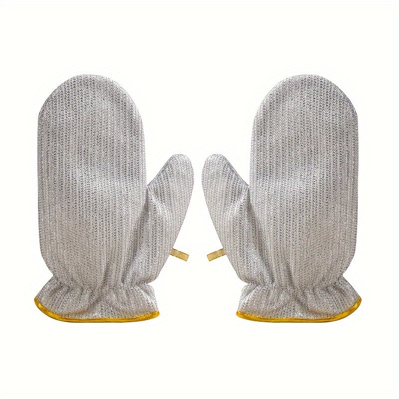 2pcs Brush Pot Washing Gloves Kitchen Cleaning Artifact