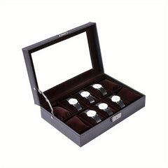 5 slot PU Leather Watch Storage Box 10 slot Watch Box Glass Storage Rack