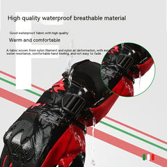 Waterproof Carbon Fiber Riding Gloves for Motorcycle Outdoor Cycling