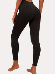  High Waisted Tummy Control Athletic Leggings With Pockets