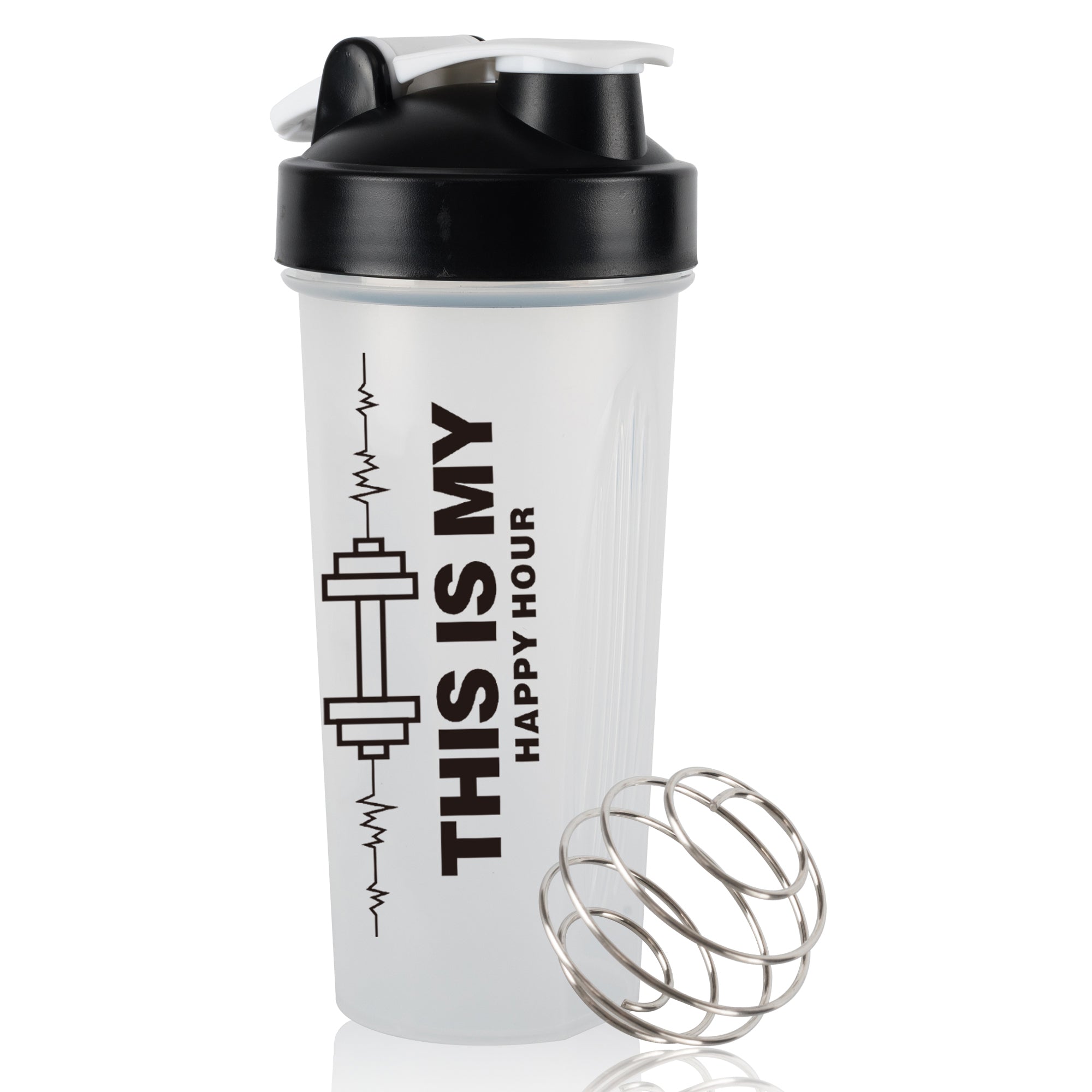 600ml Leak Proof Protein Shaker Bottle for Smoothies and Fitness