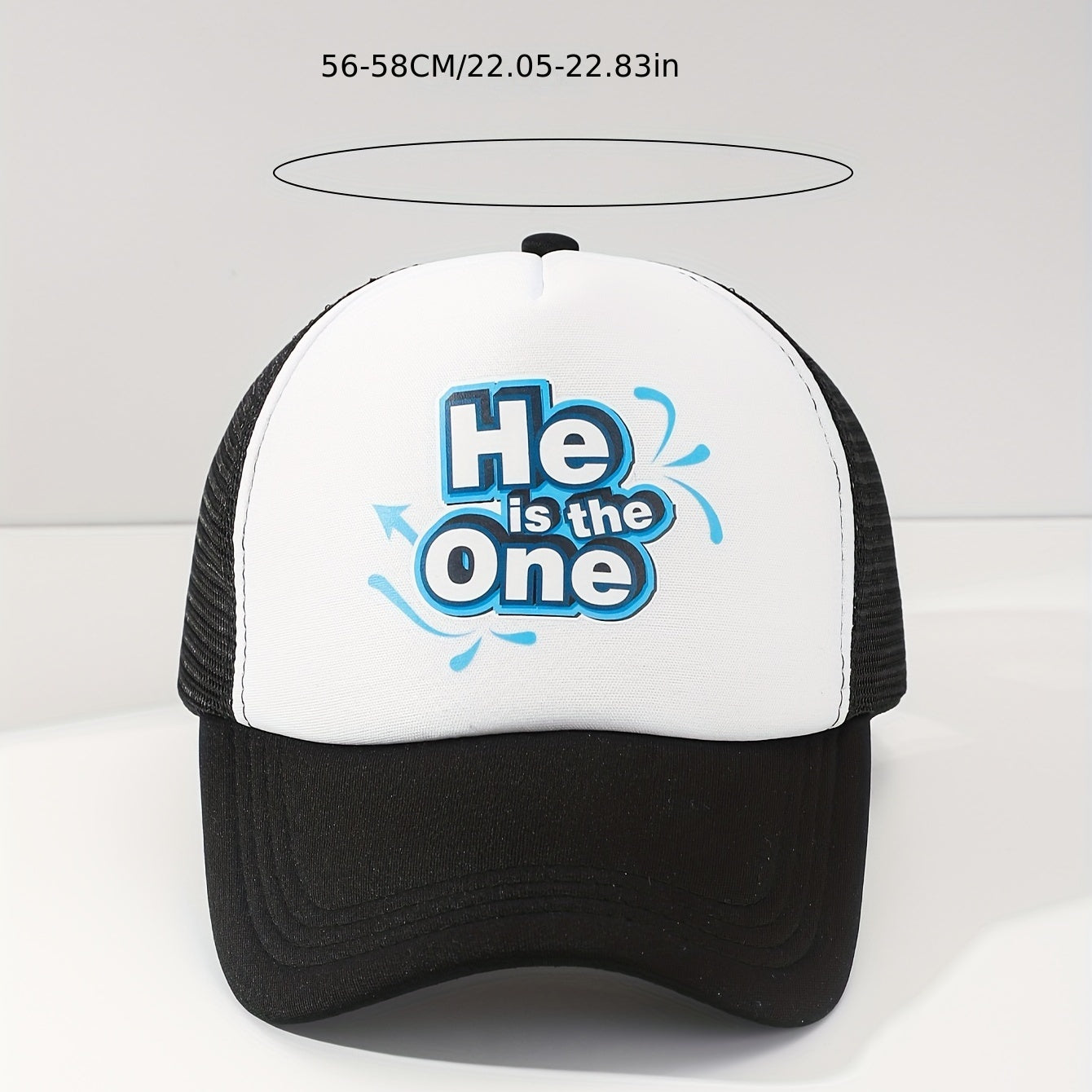 She Is The One Graphic Mesh Baseball Cap