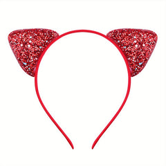 Cartoon Cat Ears Hair Hoop Sequin Headband Party Decoration