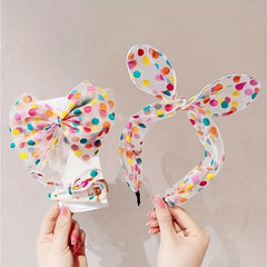 3pcs Mesh Polka Dot Headband Hair Clip Lace Hair Accessories