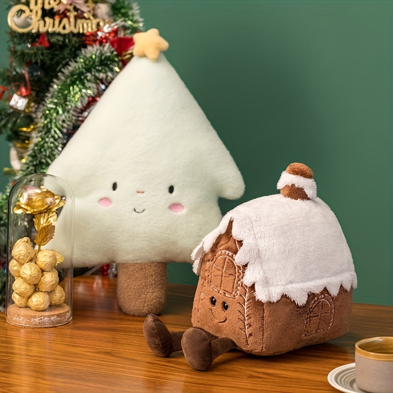 40cm Christmas Gingerbread Man Wreath Festive Decoration & Plush Toy Gift