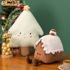 40cm Christmas Gingerbread Man Wreath Festive Decoration & Plush Toy Gift