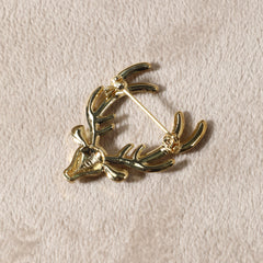 Rhinestone Plum Deer Multifunctional Pin Brooch for Men
