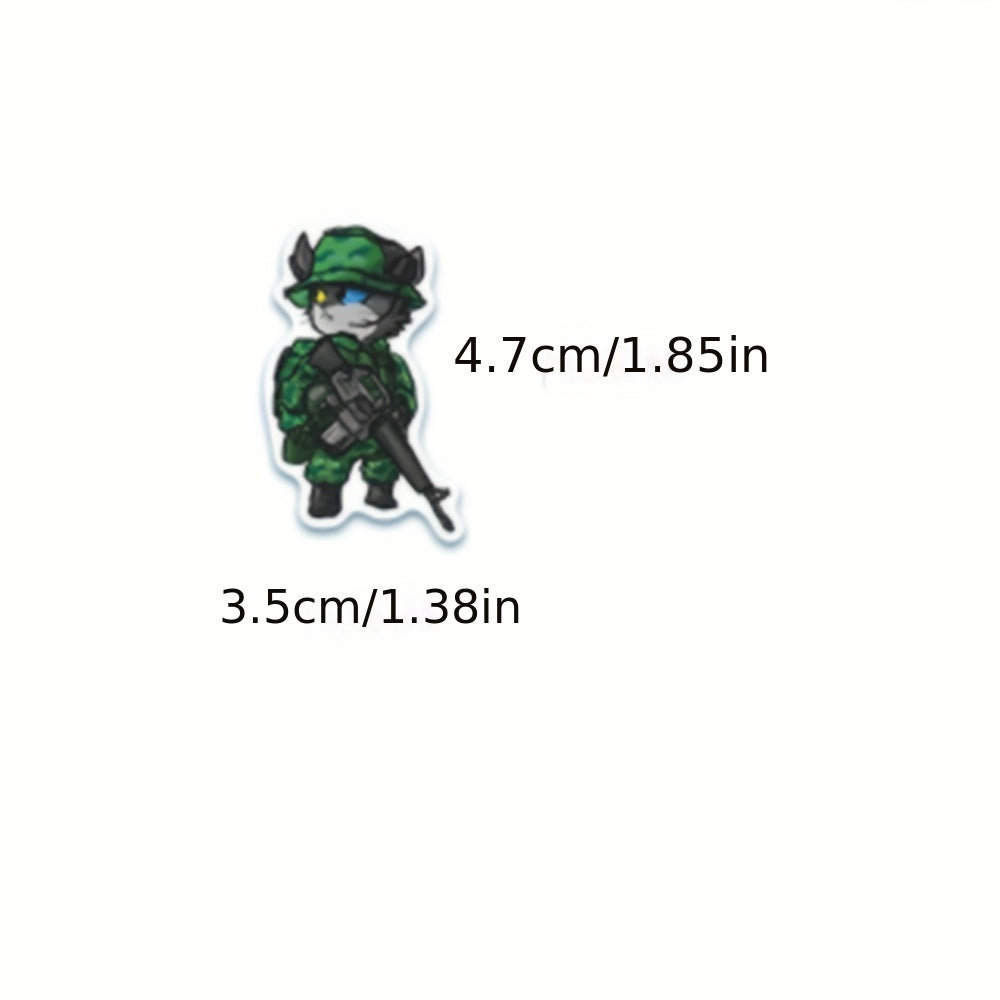 50pcs Cartoon Military Equipment Graffiti Stickers for Laptop Trunk