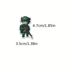 50pcs Cartoon Military Equipment Graffiti Stickers for Laptop Trunk