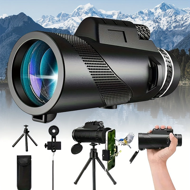 80x100 Monocular Telescope for Outdoor Observation Camping