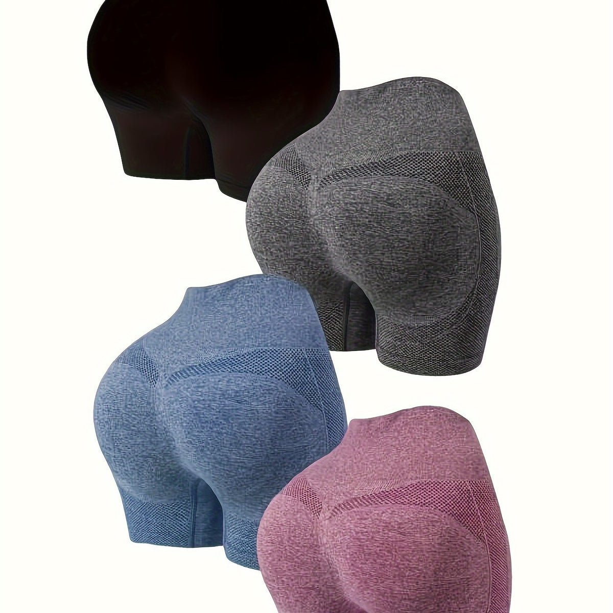 4pcs High Waist Quick Drying Yoga Shorts