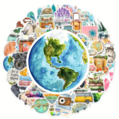 50pcs Waterproof Vinyl Stickers for Bottles Laptops Phones