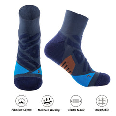 Breathable Cushioned Running Socks with Arch Support for Men
