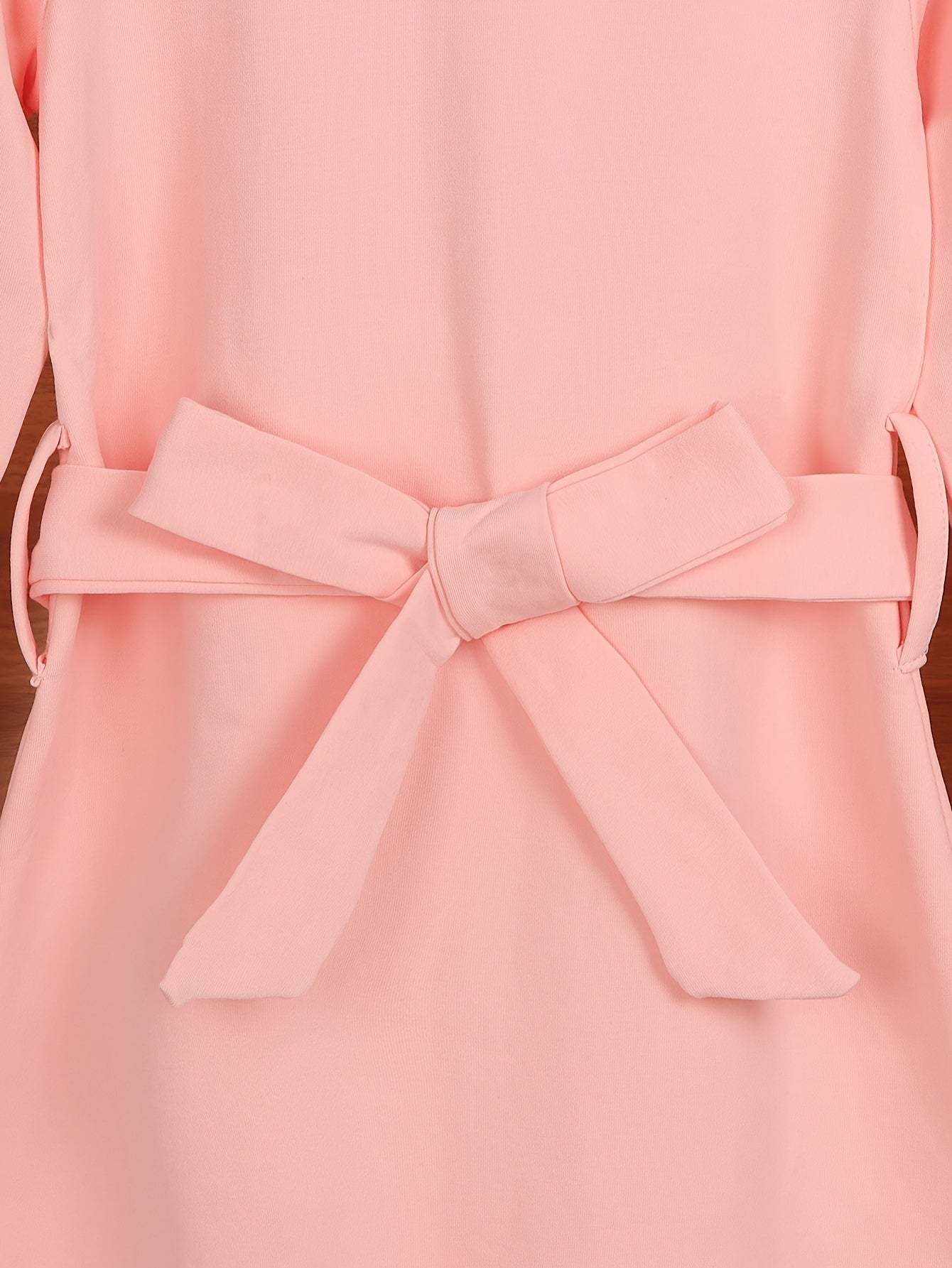 Girls' Autumn Long Sleeve Dress with Belt