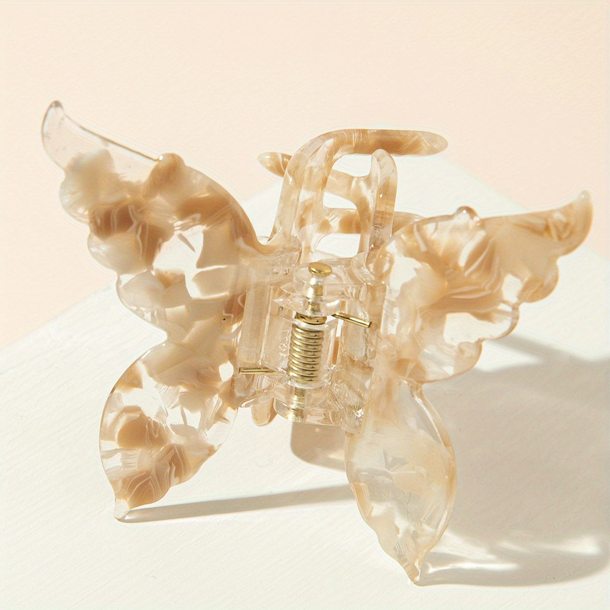 Y2K Acetate Butterfly Hair Claw Clip Gradient Shark Claws Ponytail Holder