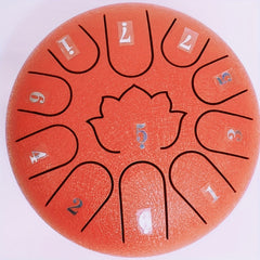 Steel Tongue Drum Set 6 inch 11 Note with Bag Music Book Mallets Holder Picks