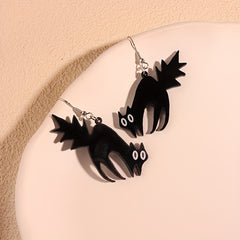 Scared Cat Funny Dangle Earrings Acrylic Jewelry