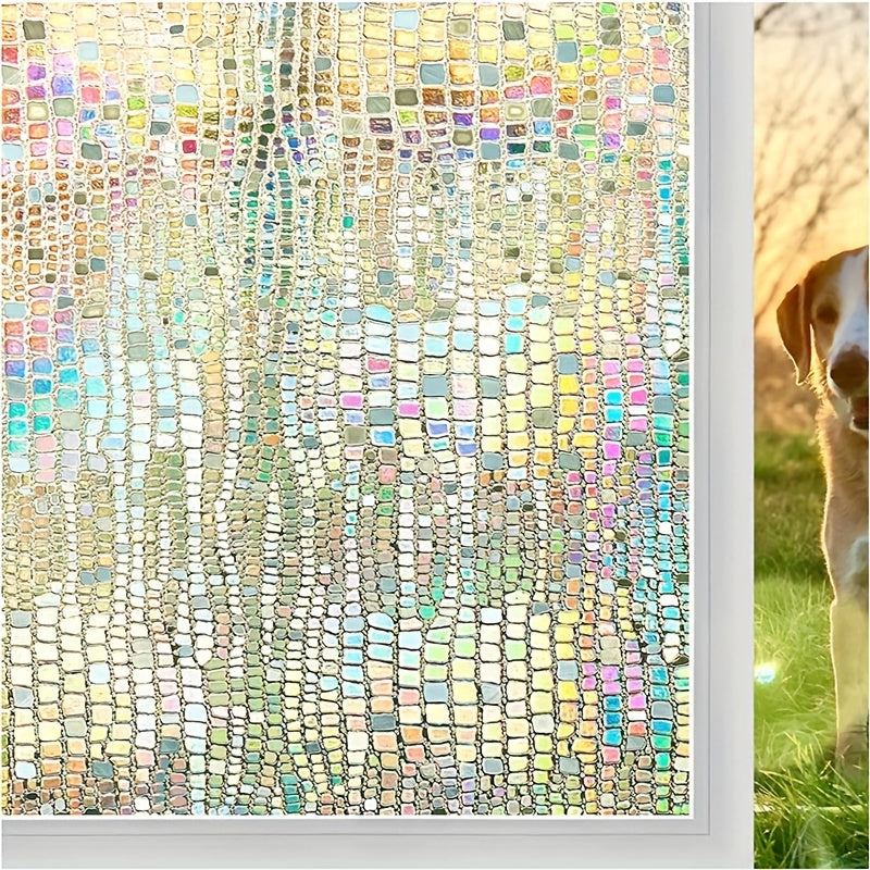 Privacy Window Film Stained Glass Decor Static Non Adhesive