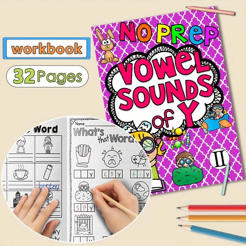 Phonics Activity Workbook: Master Vowel Sounds Reading & Writing for Kids