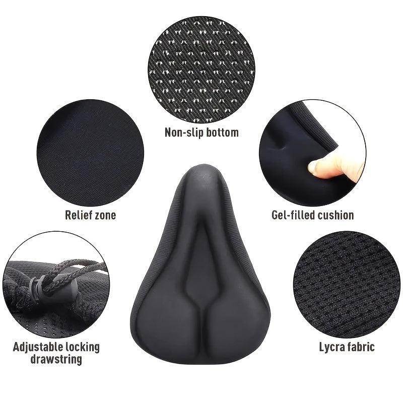 Gel Padded Bike Seat Cushion for Soft Exercise Riding