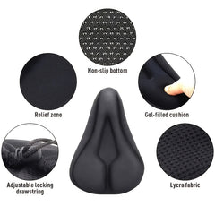 Gel Padded Bike Seat Cushion for Soft Exercise Riding