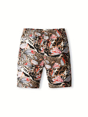 3 pack Toddler Leopard Print Slim Fit Shorts for Summer