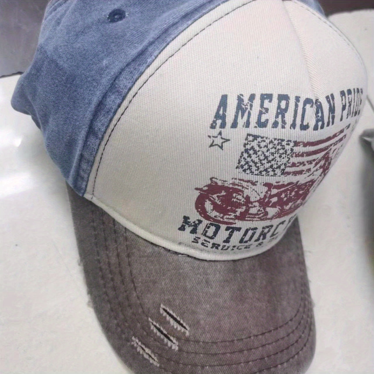 Distressed Washed Cotton Baseball Cap