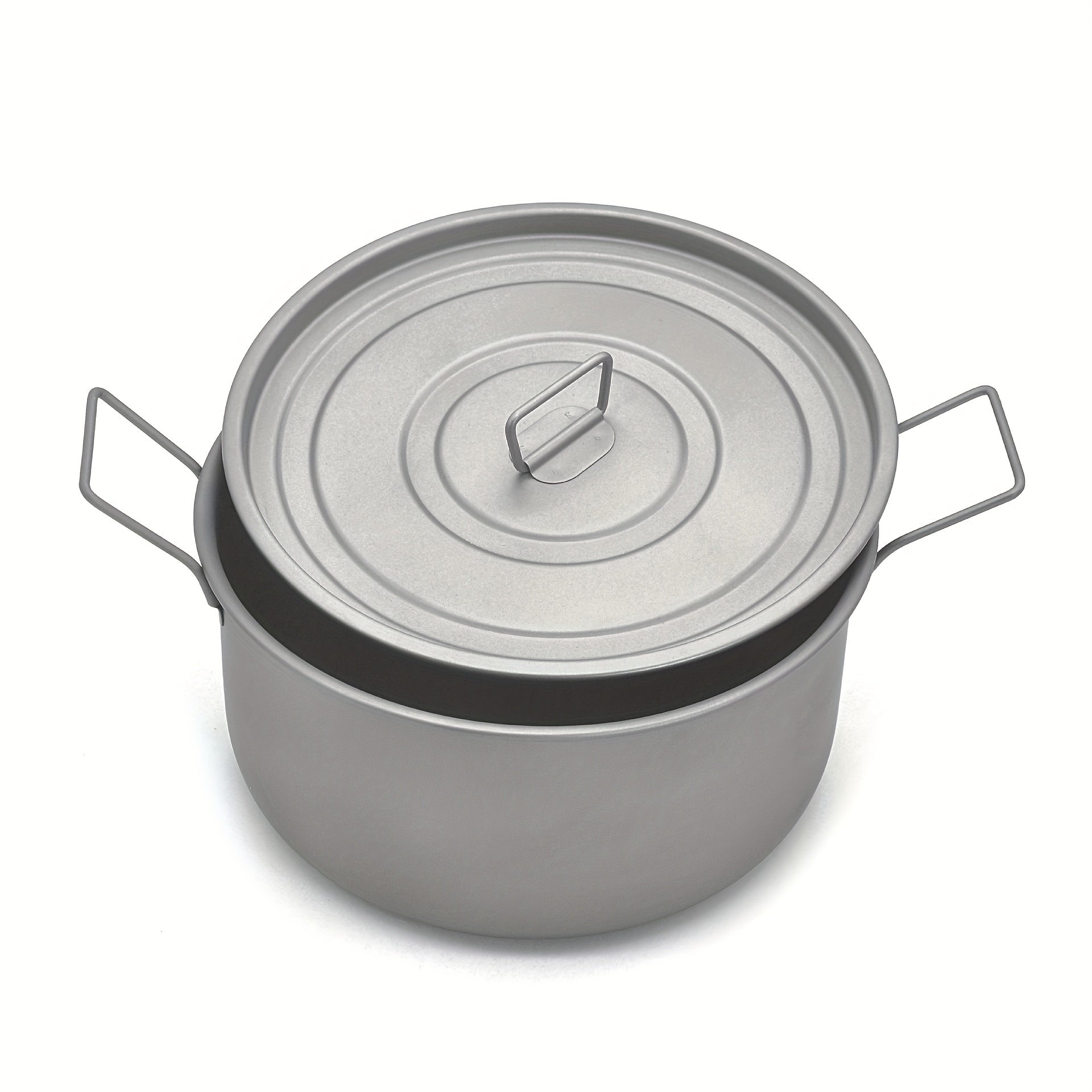 9L Titanium Pot with Foldable Handle & Lid for Camping - Outdoor Tableware