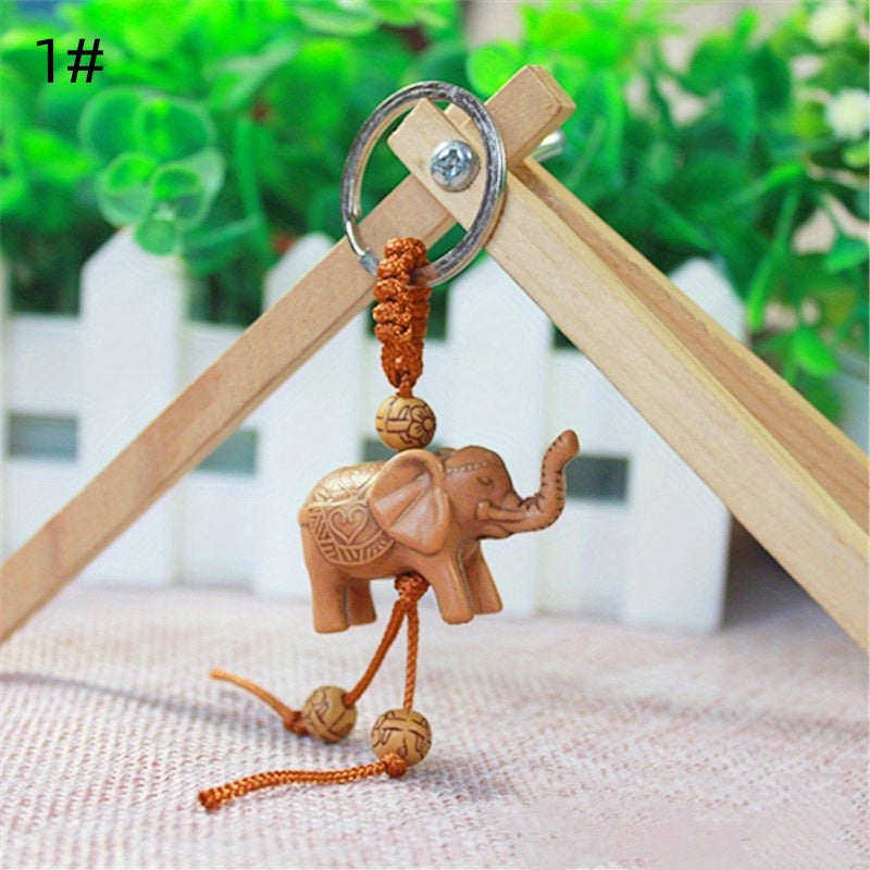 3D Elephant Keychain Cartoon Horse Keychain Pendant